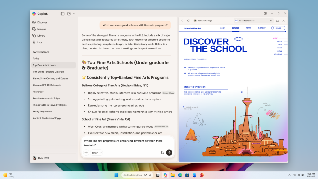 Windows版「Copilot」アプリのWeb参照に仕様変更。別ウィンドウではなくサイドペインに