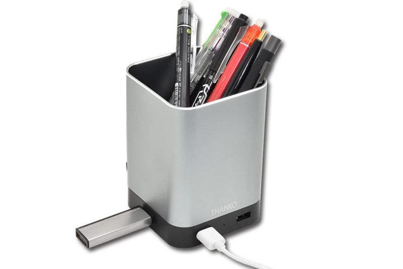 サンコー USBハブ付きペン立て「Hub a Pen」