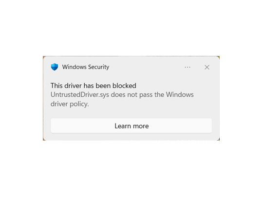 一部の環境で古いドライバーがブロックされる可能性