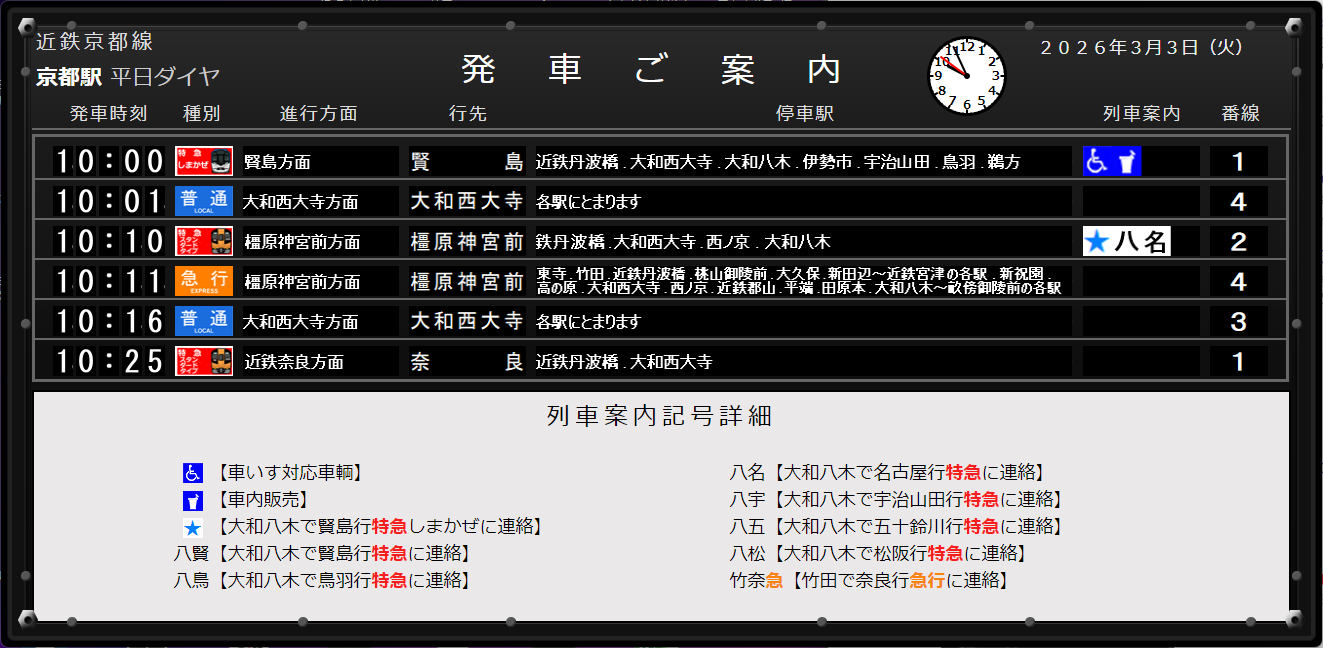 「パタパタ京都駅」