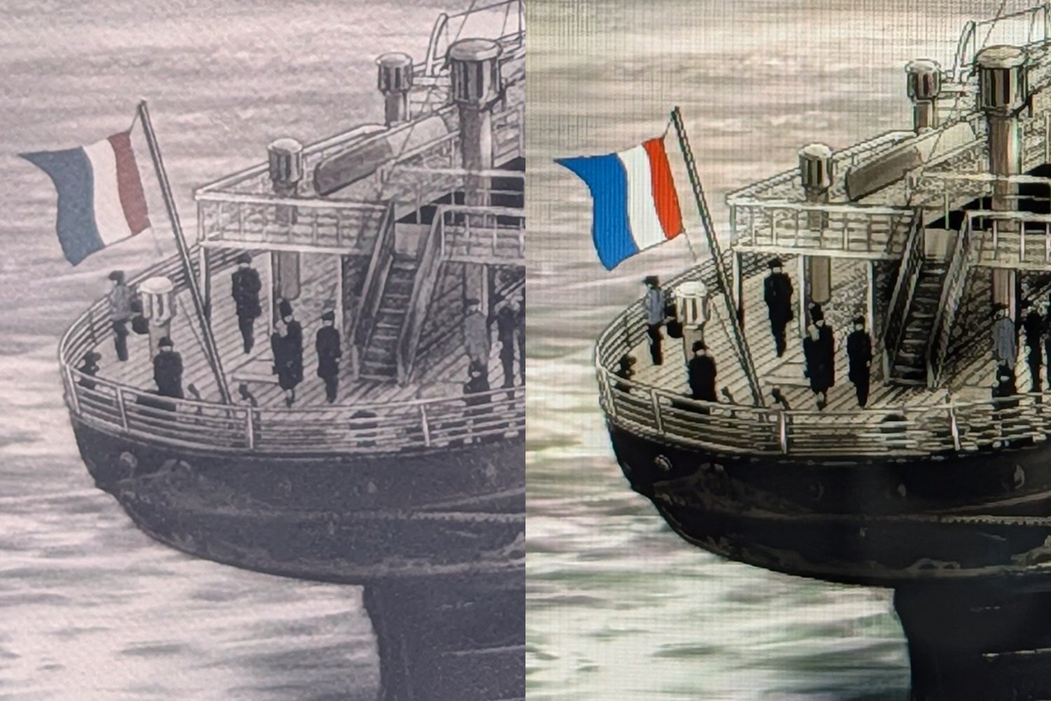 Kindle（左）はFire（右）と比べ、黒が引き締まっていないのも特徴だ