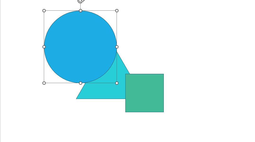 円形を一番下（最背面）に移動する