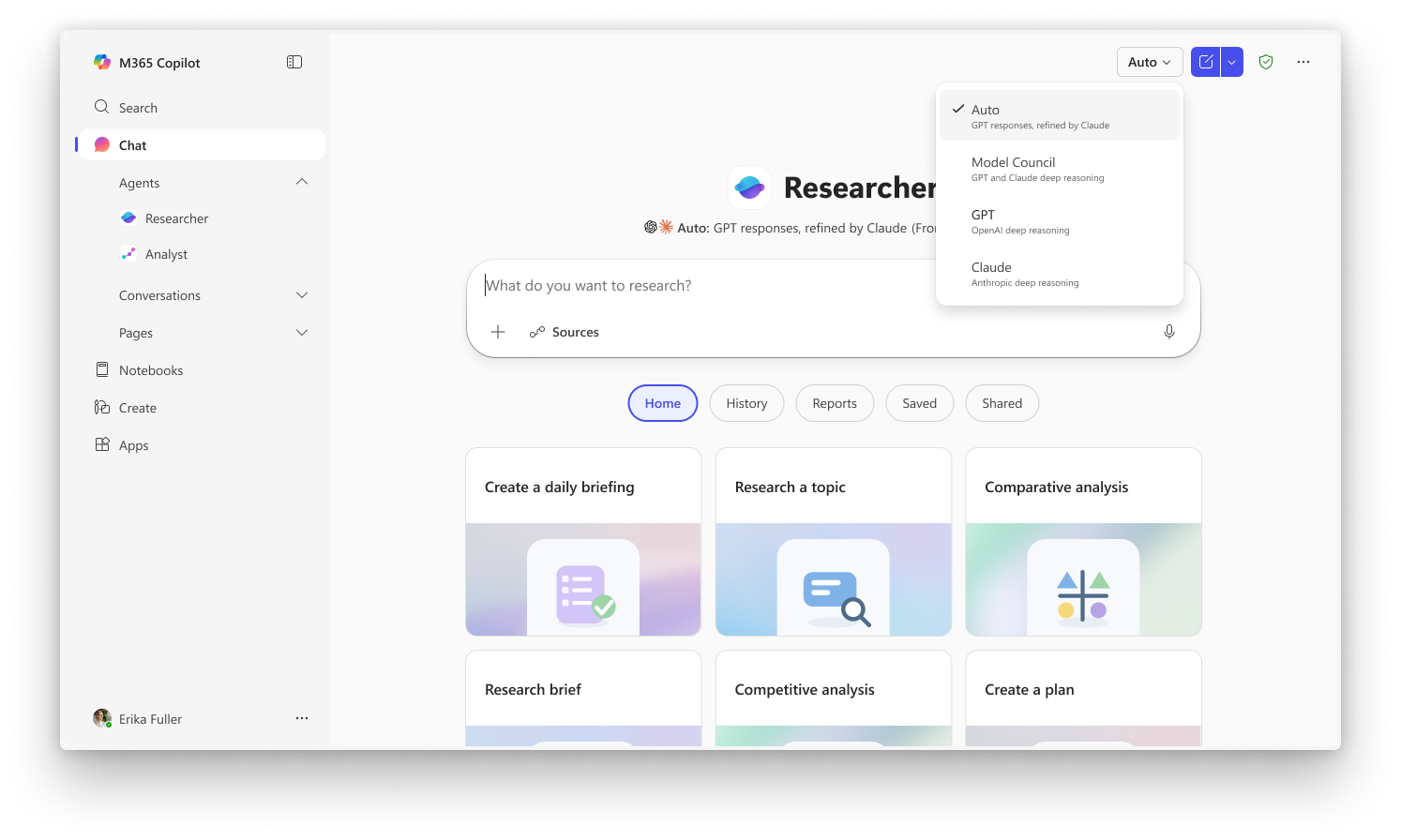 Microsoft、調査エージェント「Researcher」に新しい2つのマルチモデル機能を導入