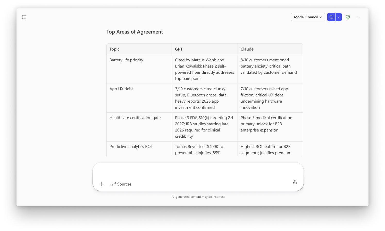 レポートの生成をOpenAIモデルとAnthropicモデルの両方に行わせ、専門の審査員モデルが評価