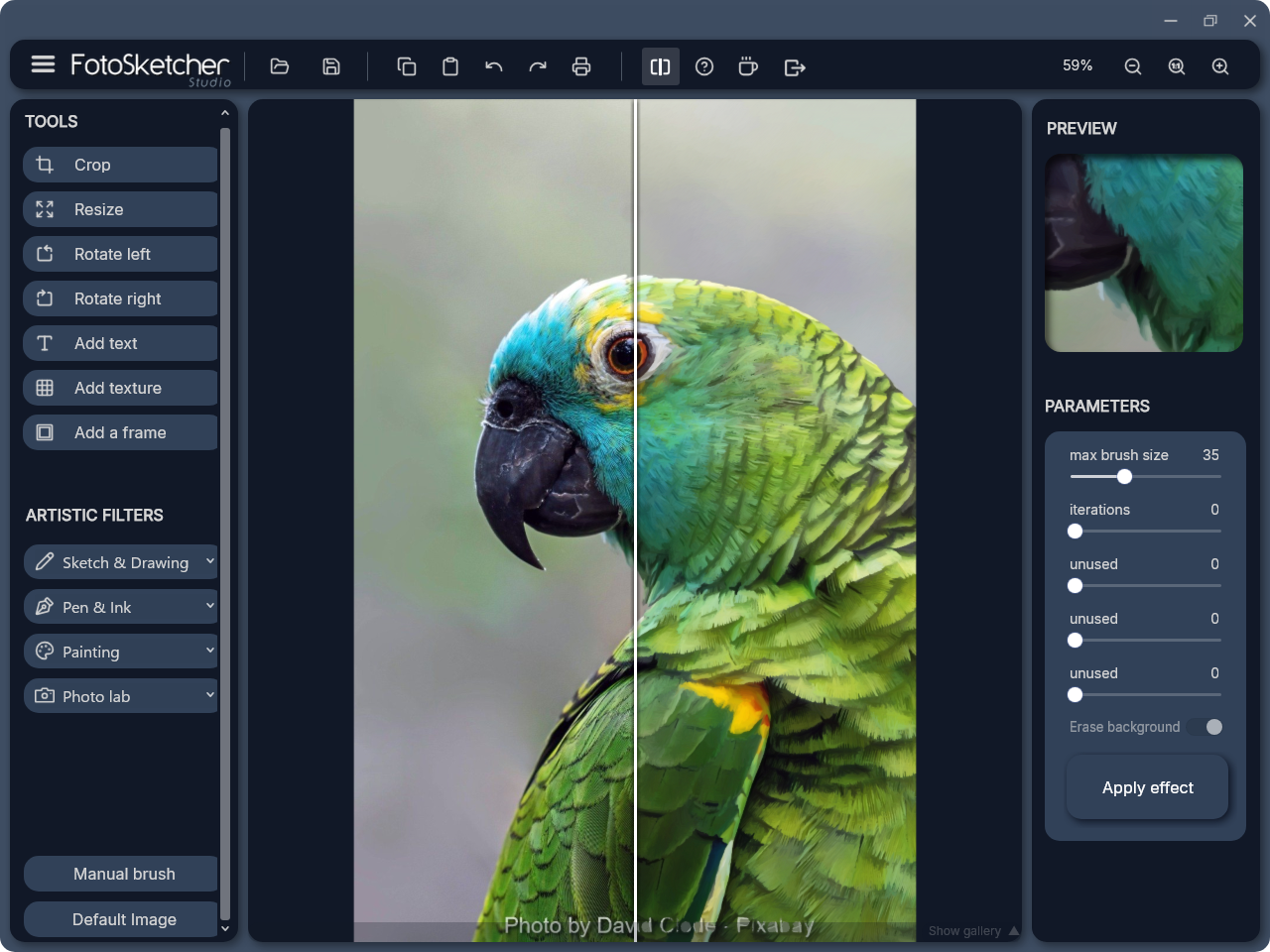 「FotoSketcher Studio」v4.0