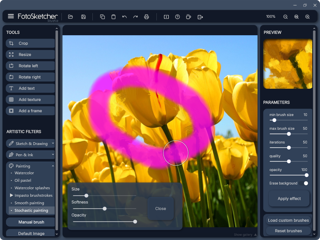 手動ブラシ（Manual Brush）モード