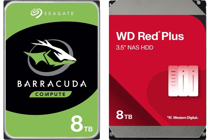 Seagate BarraCuda/Western Digital WD Red Plus