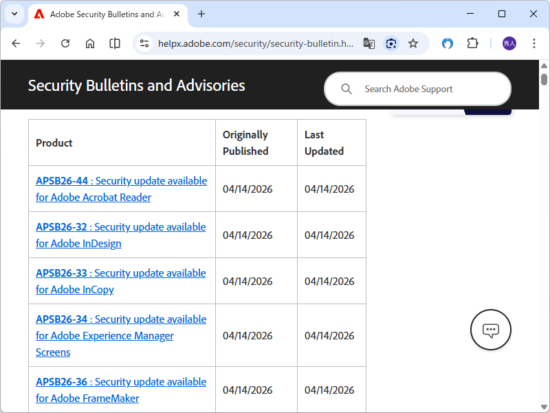 同社が公開したセキュリティ情報
