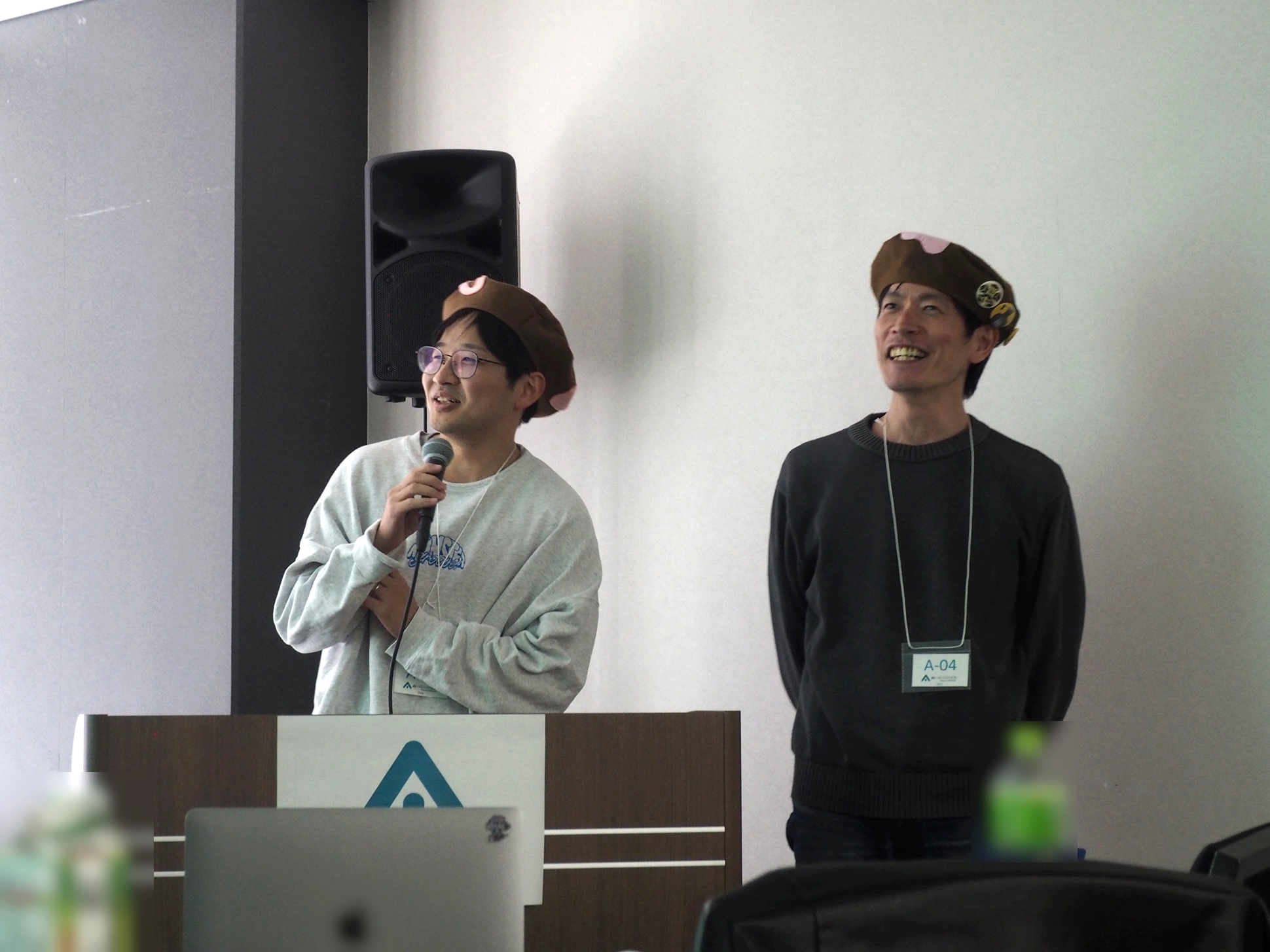 最後の発表となったチーム「マッシュアンドルーム」。きのこの山から来たきのこ仲間だそうだ