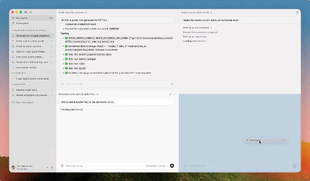 エージェントウィンドウでもエージェントペインをタイル表示できるようになった「Cursor 3.1」