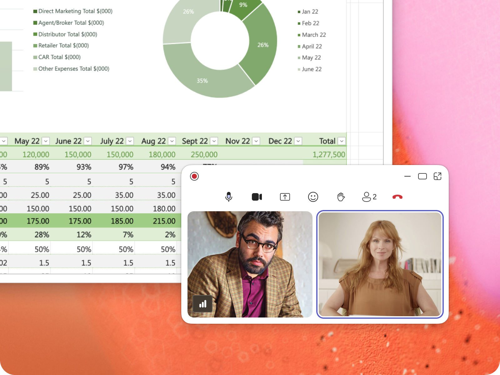 「Microsoft Teams」ミーティングの新しいミニウィンドウ