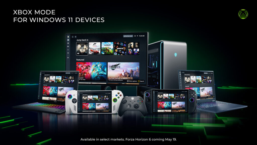 「Xboxモード」のイメージ