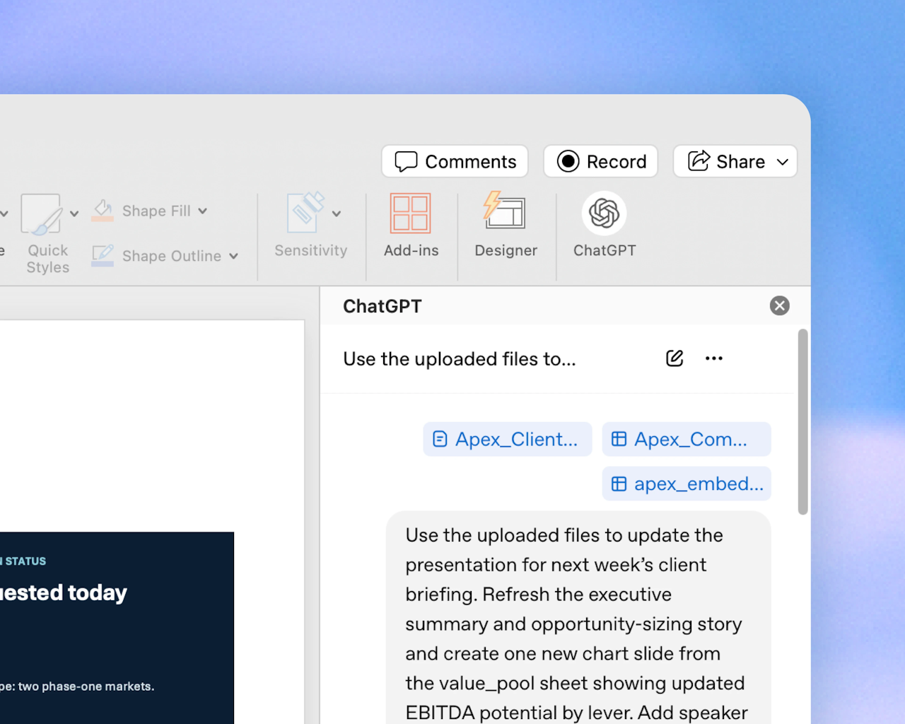 OpenAI、「ChatGPT for PowerPoint」のベータ版を公開