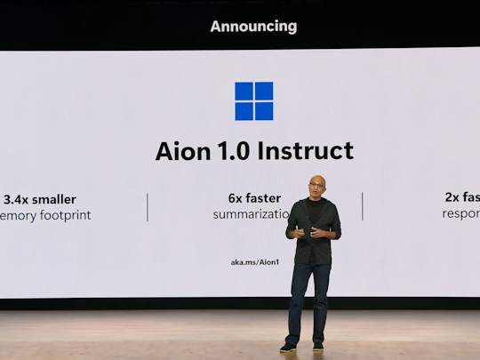 Microsoft、新しいオンデバイスモデル「Aion 1.0 Instruct」を発表