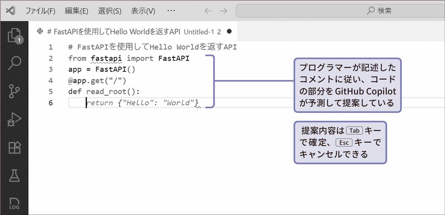 コード提案の利用例