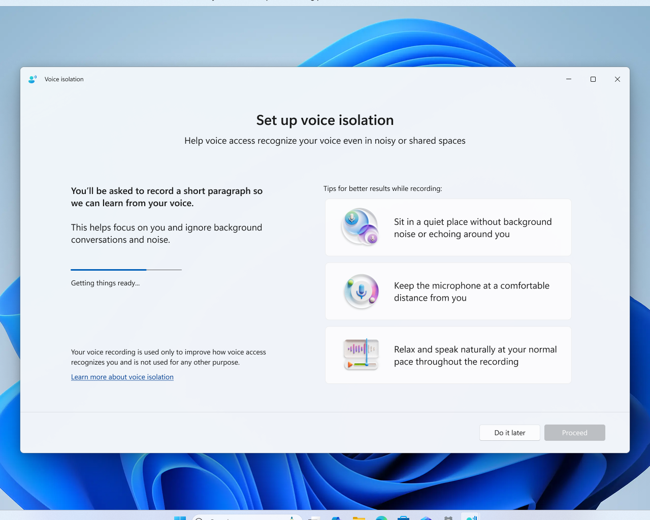 ユーザーの声を認識させるセットアップ処理が必要