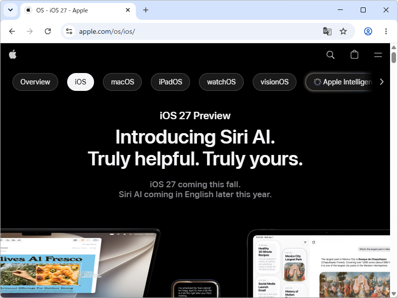 Apple、「iOS 27」を発表