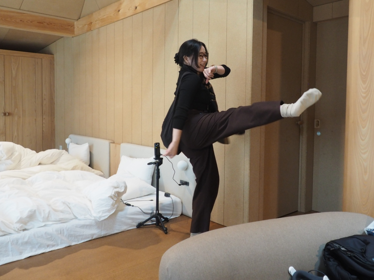 「null2キッズ」チームが開発した「SANU FIGHT」。全身を使って戦う格闘ゲームだ