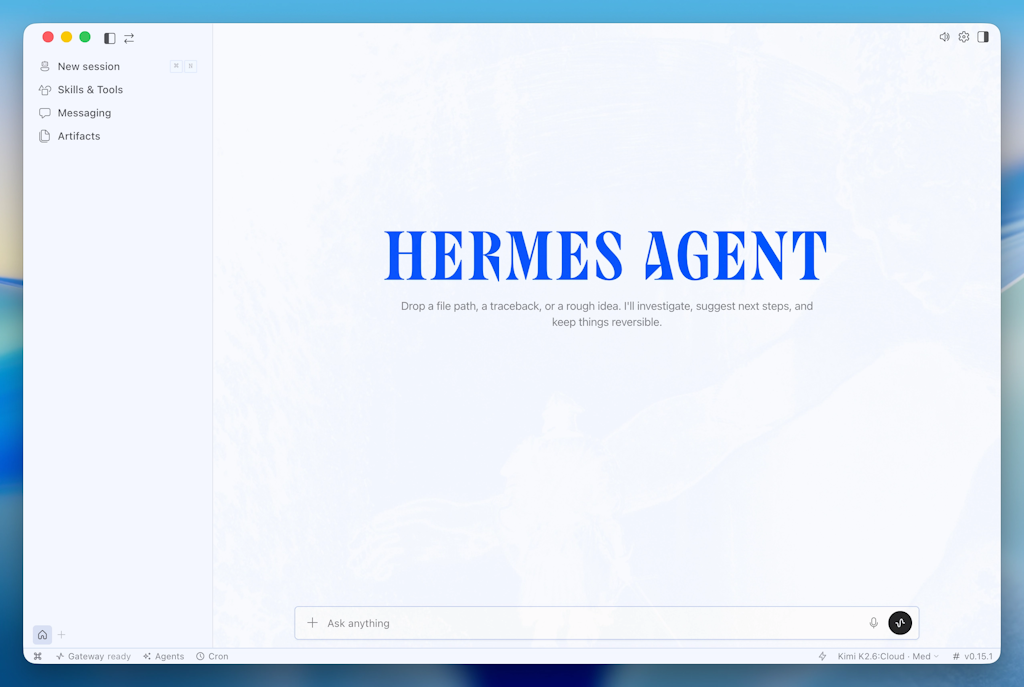 「Ollama」が「Hermes Desktop」に対応