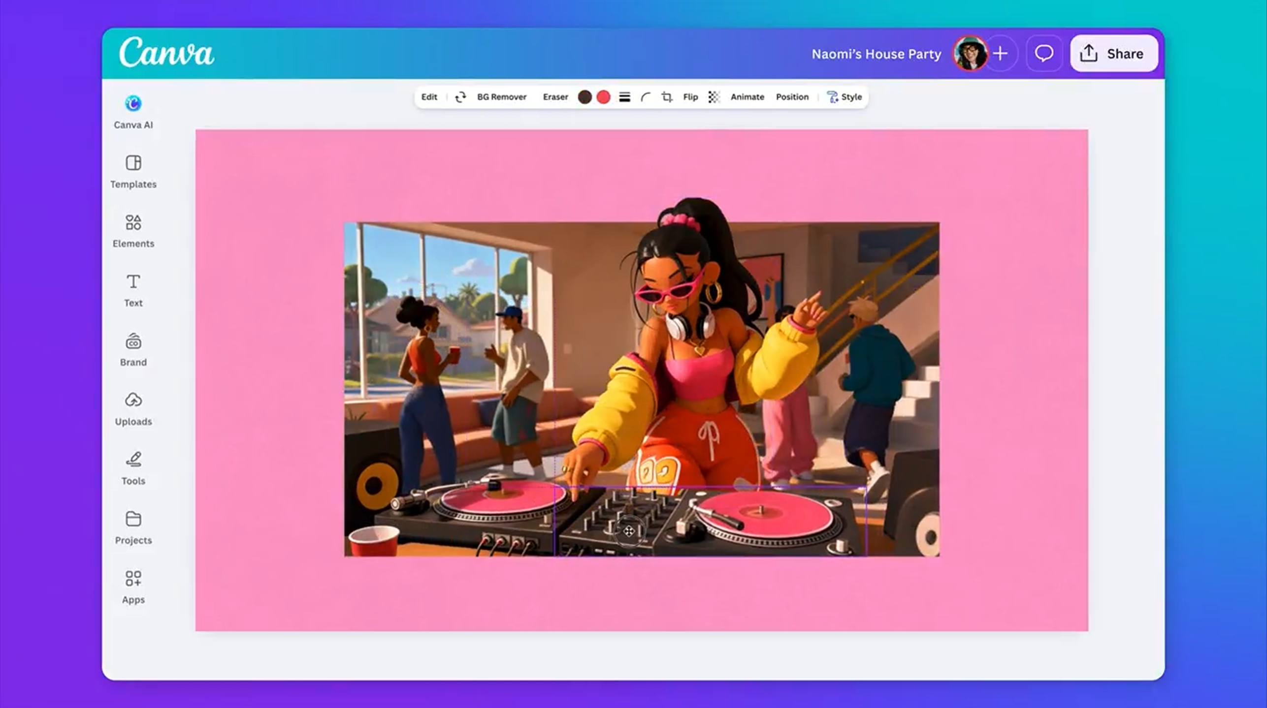 マジックレイヤーが適用された「Canva」デザインが手に入る
