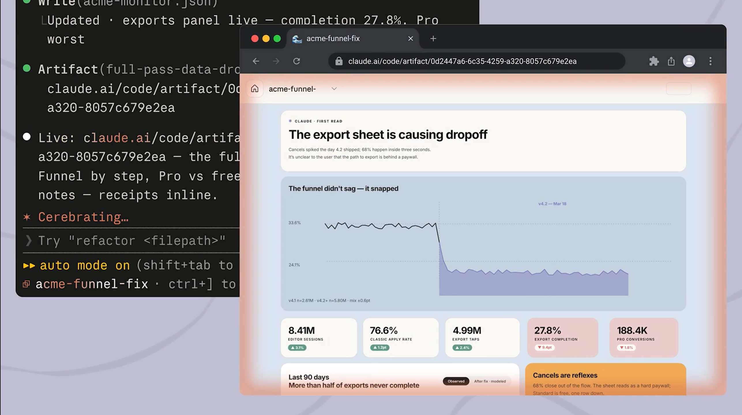 「Claude Code」が「Artifacts」に対応。セッションの作業進捗を共有可能なWebページに