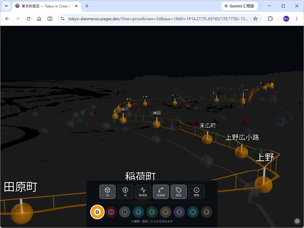 銀座線を選んでみました