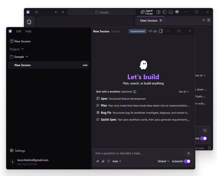 デスクトップ版「Kiro IDE」がv1.0に到達。エージェントファーストの新UI「Agent Focus」を導入