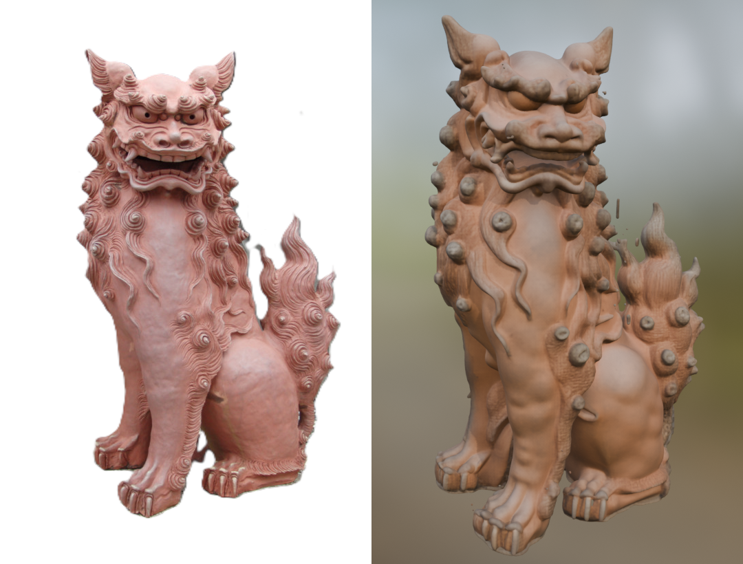 元画像（左）と生成モデル（右）