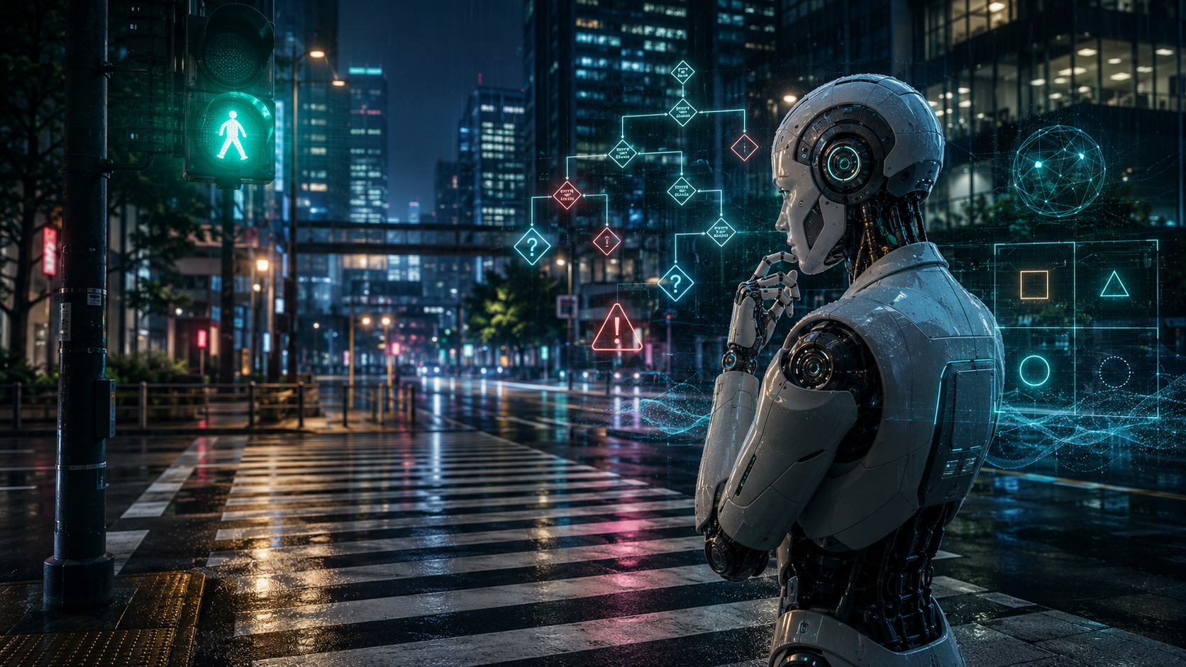 青信号で止まるのはAIからの問いかけ