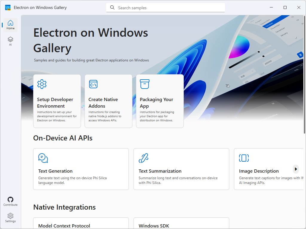 「Electron on Windows Gallery」