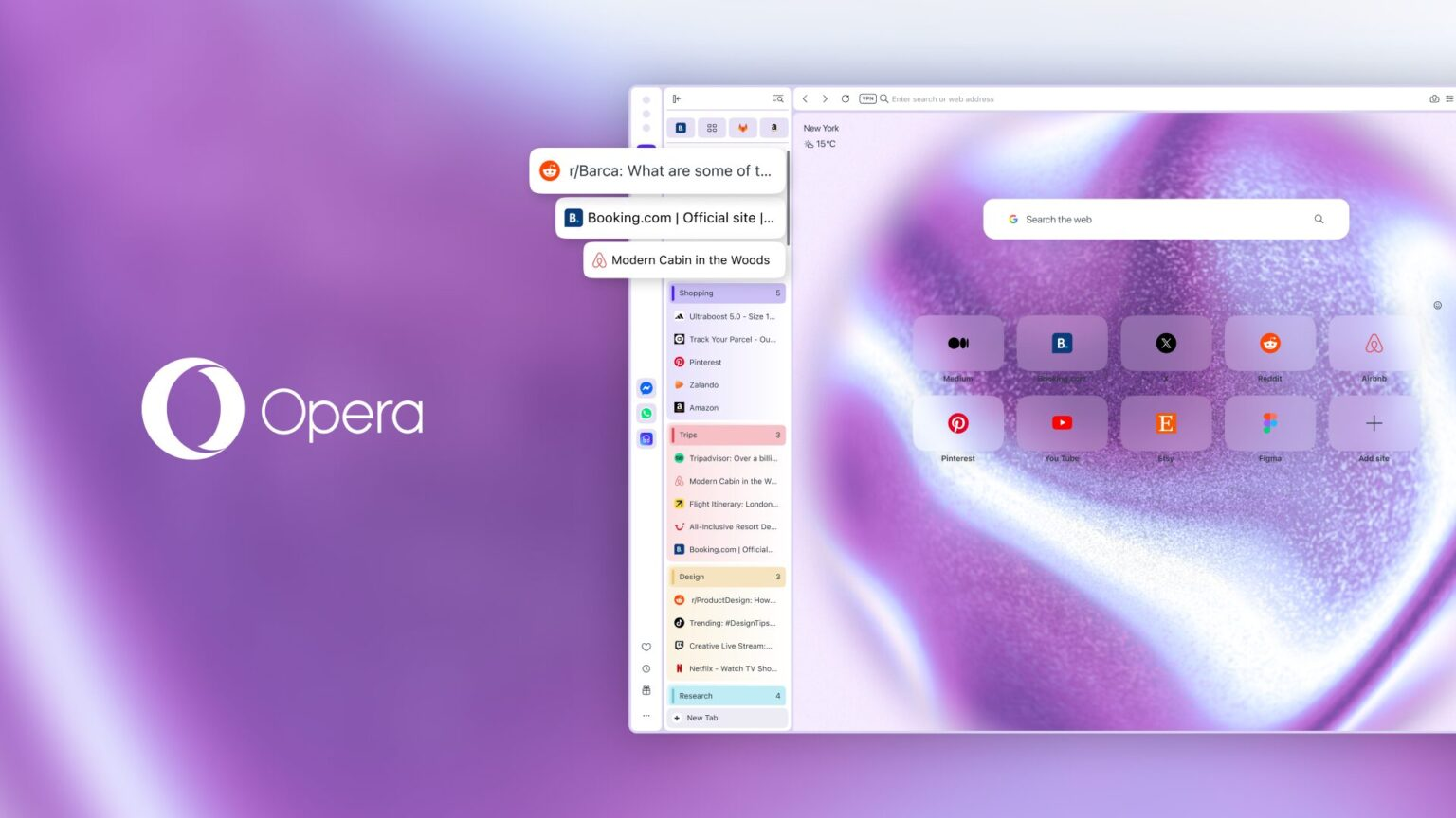 「Opera」に垂直タブが実装 ～「Google レンズ」統合も強化