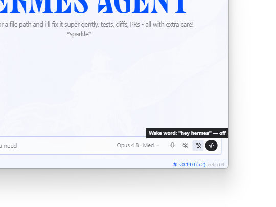 「Hermes Agent」がウェイクワードに対応