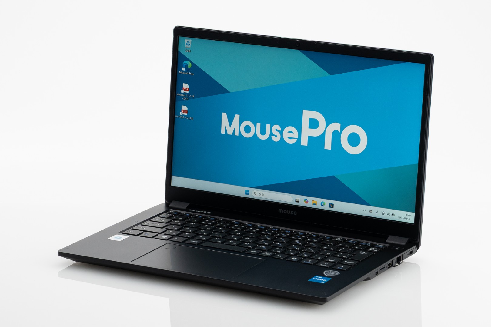 交換式バッテリー対応モデルの「<a href="https://www.mouse-jp.co.jp/store/g/gmpro-c4i3u01bkccaw101dec/?utm_source=mdmr&utm_medium=content-text&utm_campaign=2608_mdnmr&utm_content=pr" class="strong nb" target="_blank">MousePro C4-I3U01BK-C</a>」。堅牢性についてもMIL-STD 810Hに準拠している