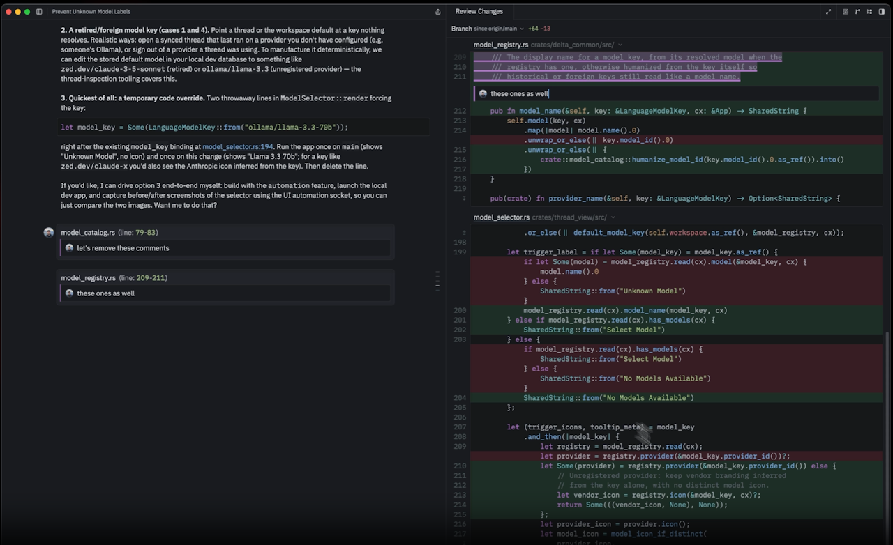 コードと意図がセットで管理されるため、「Delta」があればわざわざコードの差分から意図を読み解く必要はなくなる