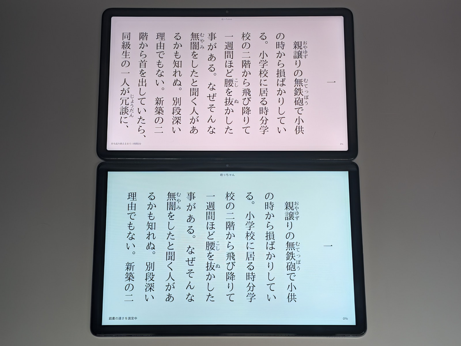 フォントサイズをさらに大きくした状態。老眼などではこのくらいのサイズで読むケースもあるだろう