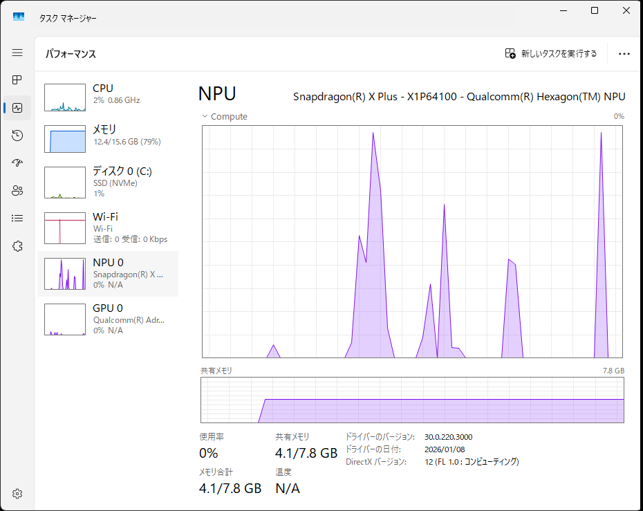 NPUだけで画像生成している