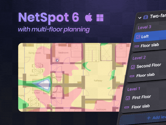 「NetSpot 6」の目玉は複数フロアにまたがるWi-Fi設計