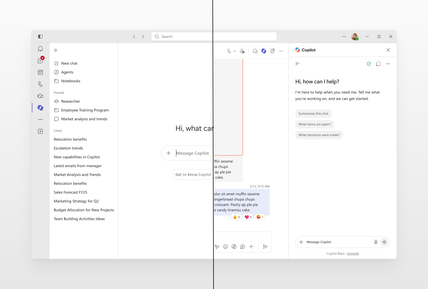 「Teams」でも全画面・サイドペインの「Copilot」が新しくなる