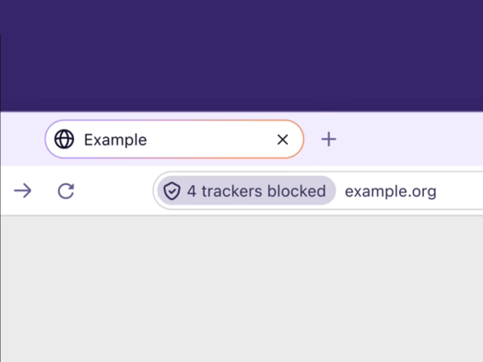 ブロックしたトラッカーの件数をアドレスバーに表示
