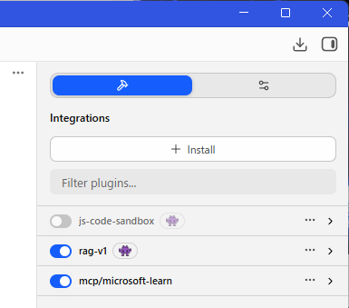 「mcp/microsoft-learn」をONにする