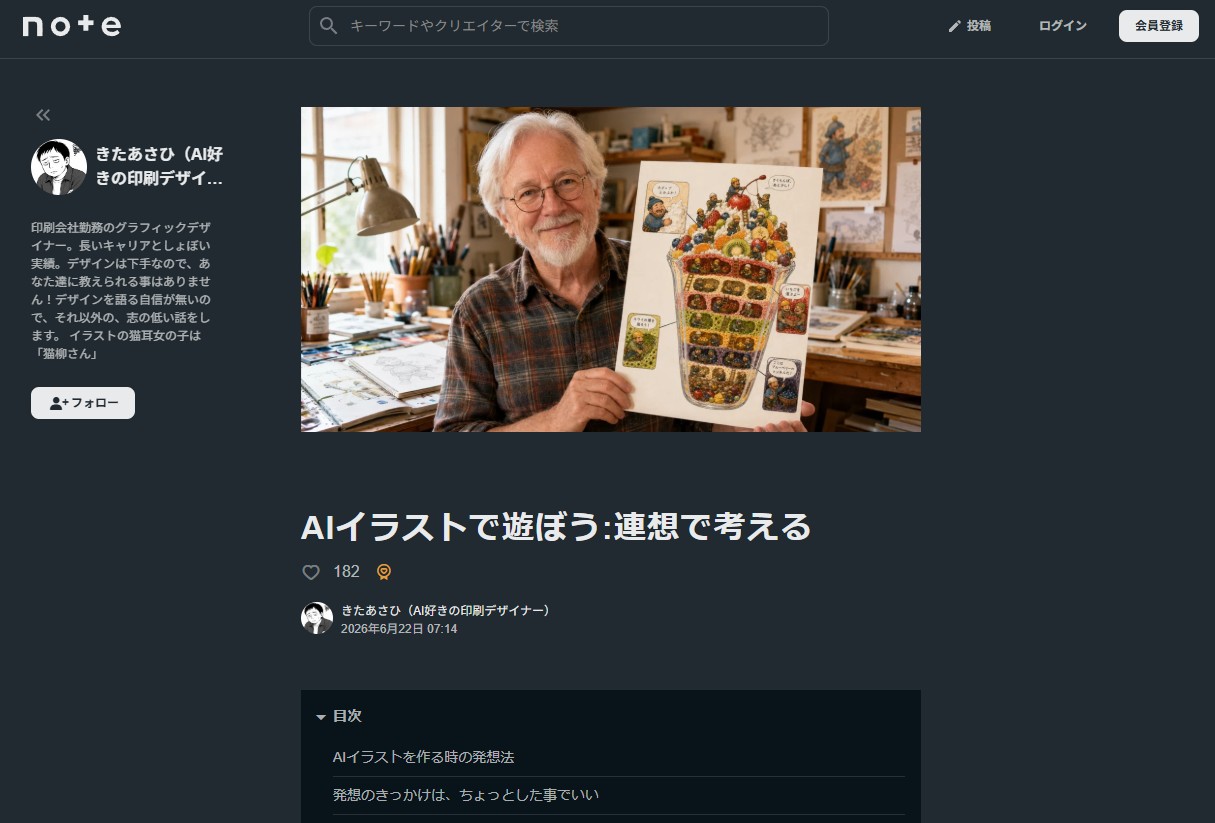 グランプリ受賞作品『AIイラストで遊ぼう：連想で考える』