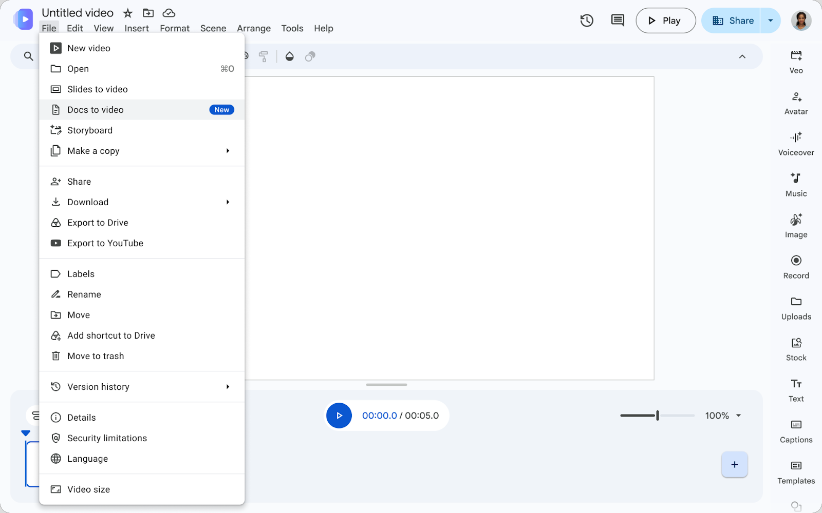 Google ドキュメントやMicrosoft Word文書やPDFを「Google Vids」で動画可能に（出典：Google）