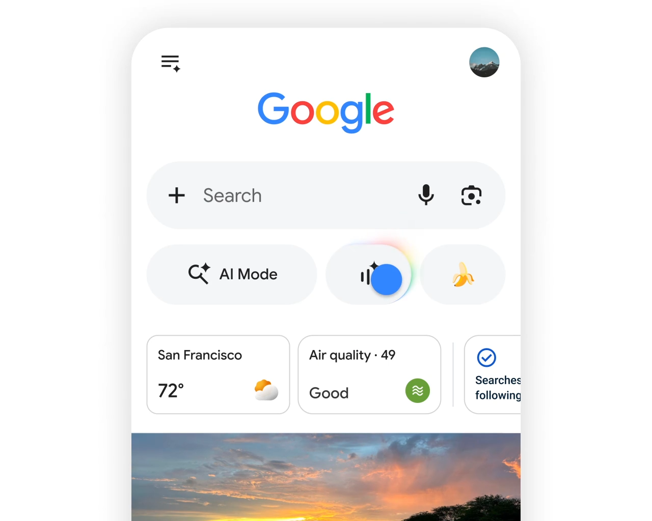 「Google 検索」の「Search Live」。カメラの映像を見せながら音声でやり取りできる