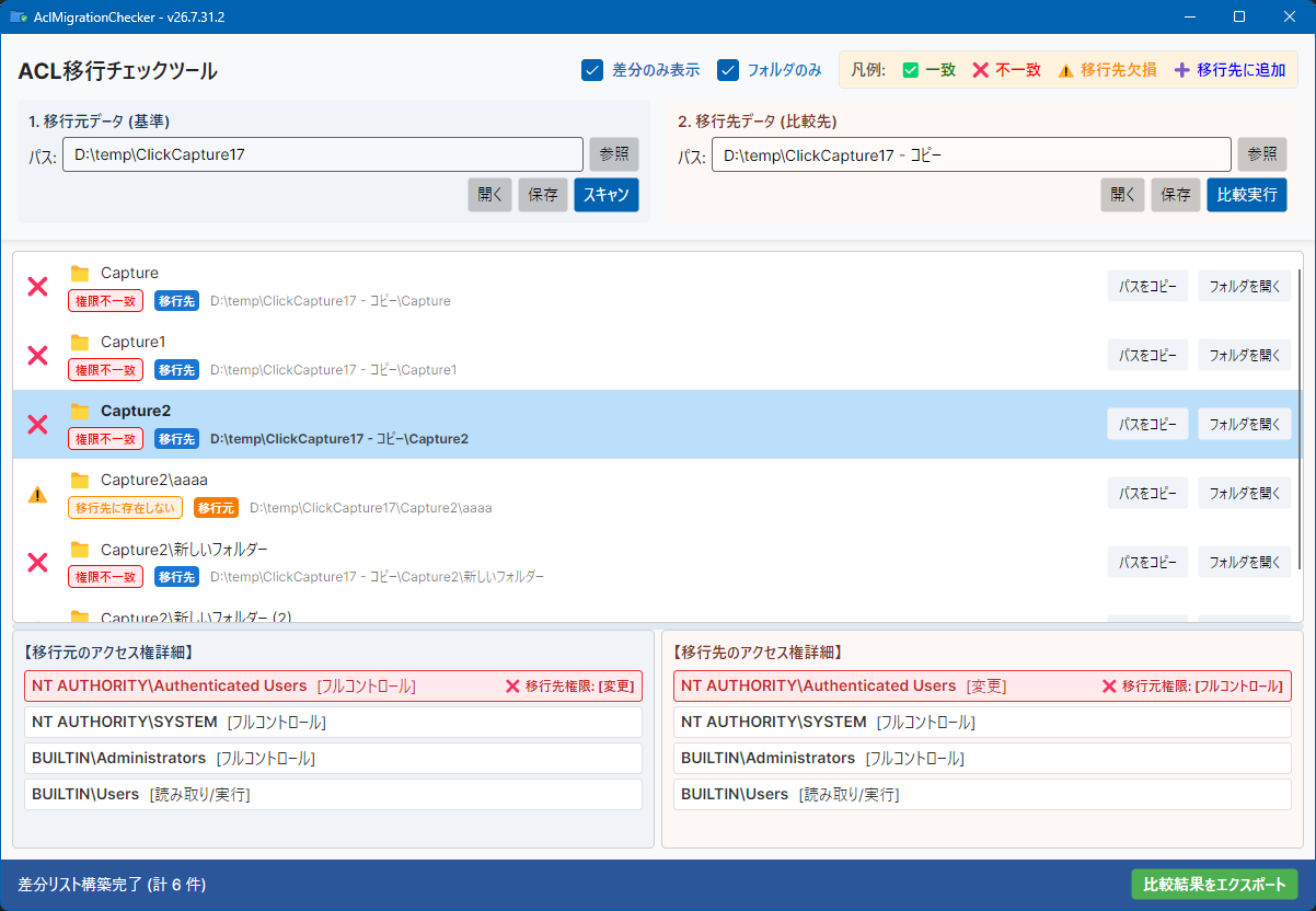 「ACL Migration Checker」