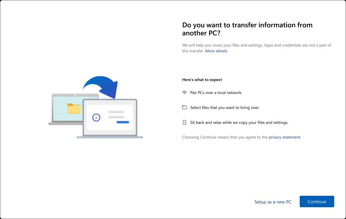 廃止される「PC-to-PC Migration」。新しいPCをセットアップする際、ローカルネットワーク経由で古いPCから簡単に設定を移行できた