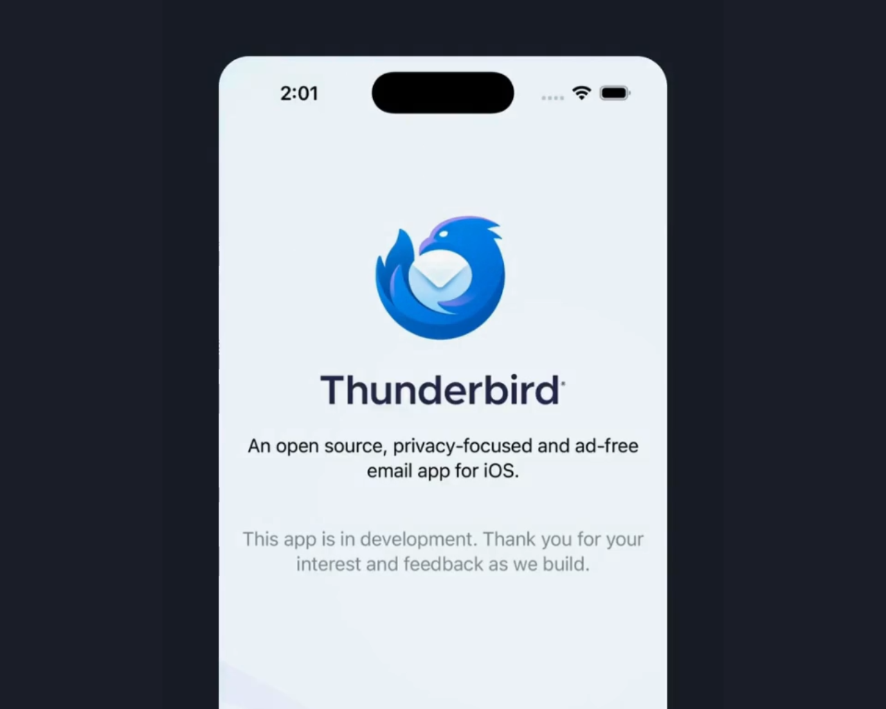 開発中の「Thunderbird for iOS」