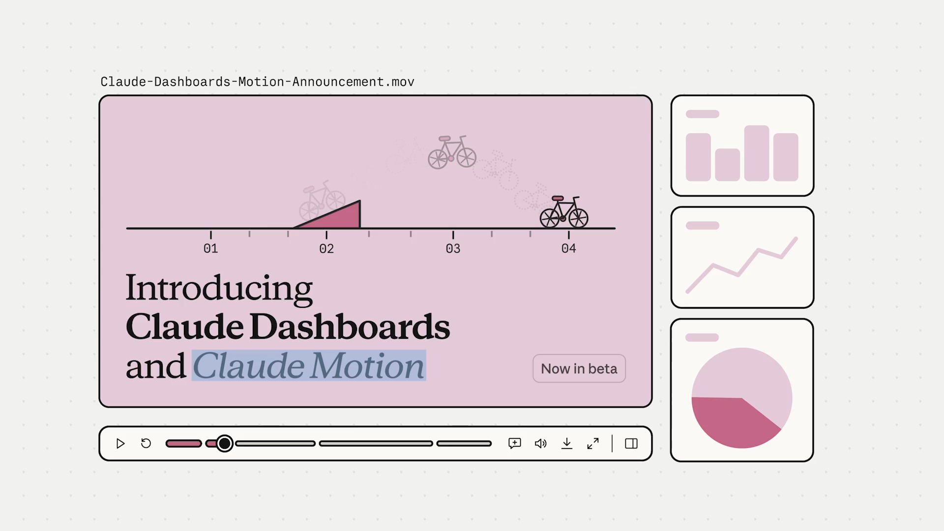 「Claude Dashboards」と「Claude Motion」がベータ版に