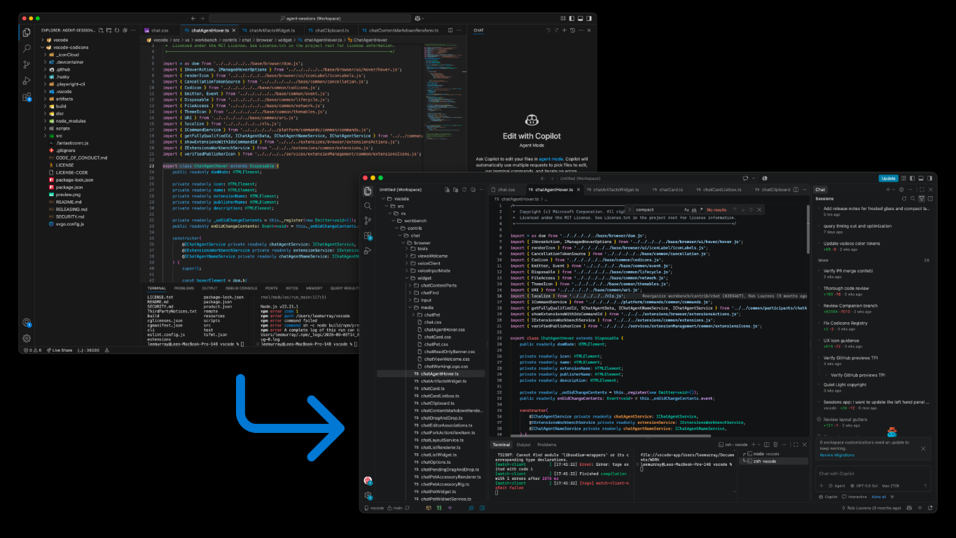 モダン化された「Visual Studio Code」のUI