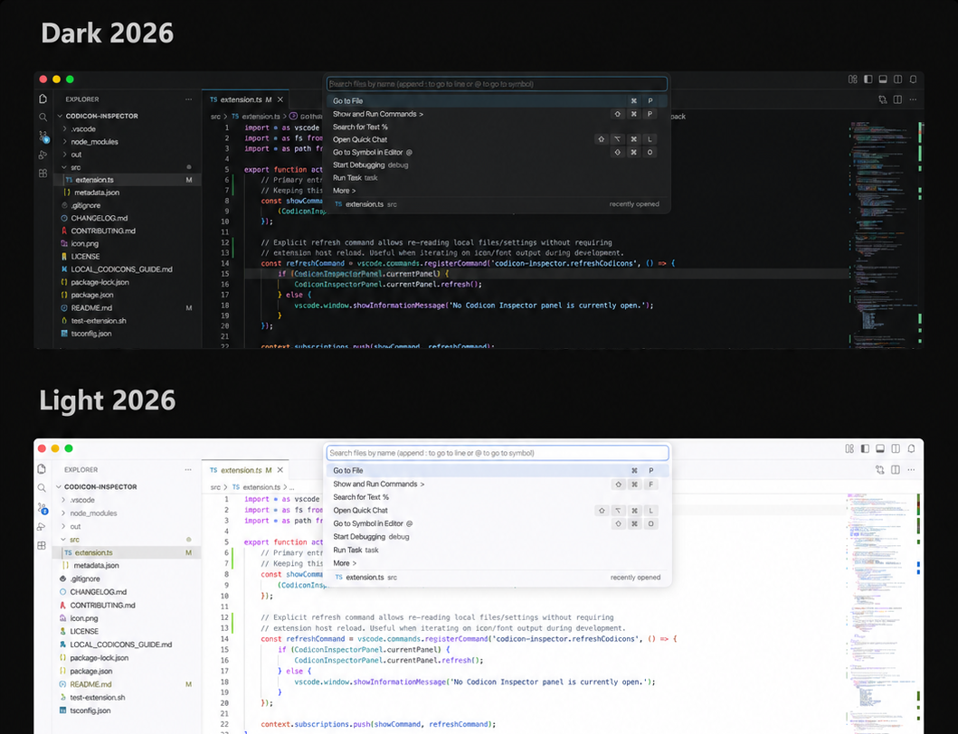 「Dark 2026」「Light 2026」テーマ