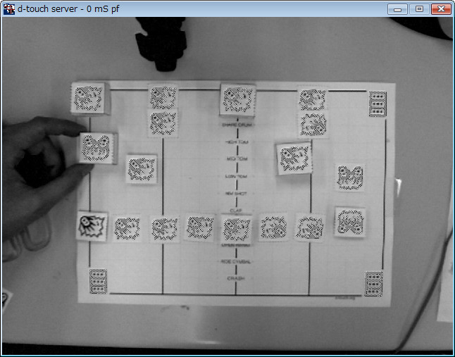 「d-touch drum machine」v0.3.2